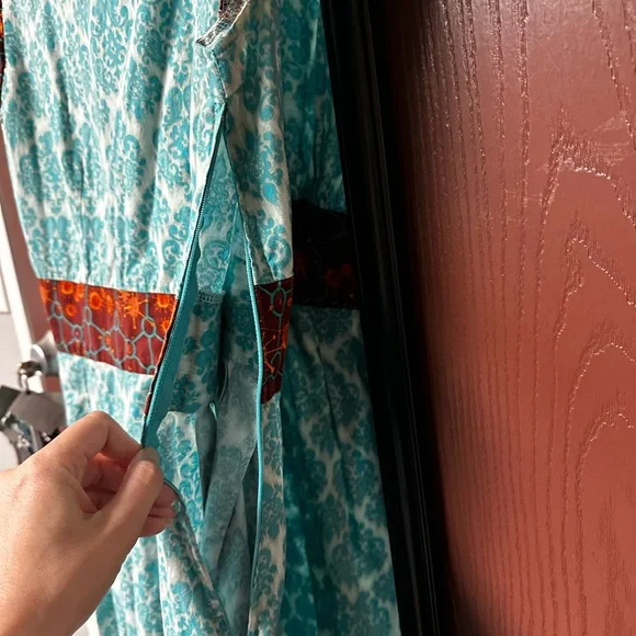 Glamcloud dress. Teal and red science dress. Size medium - Picture 3 of 5